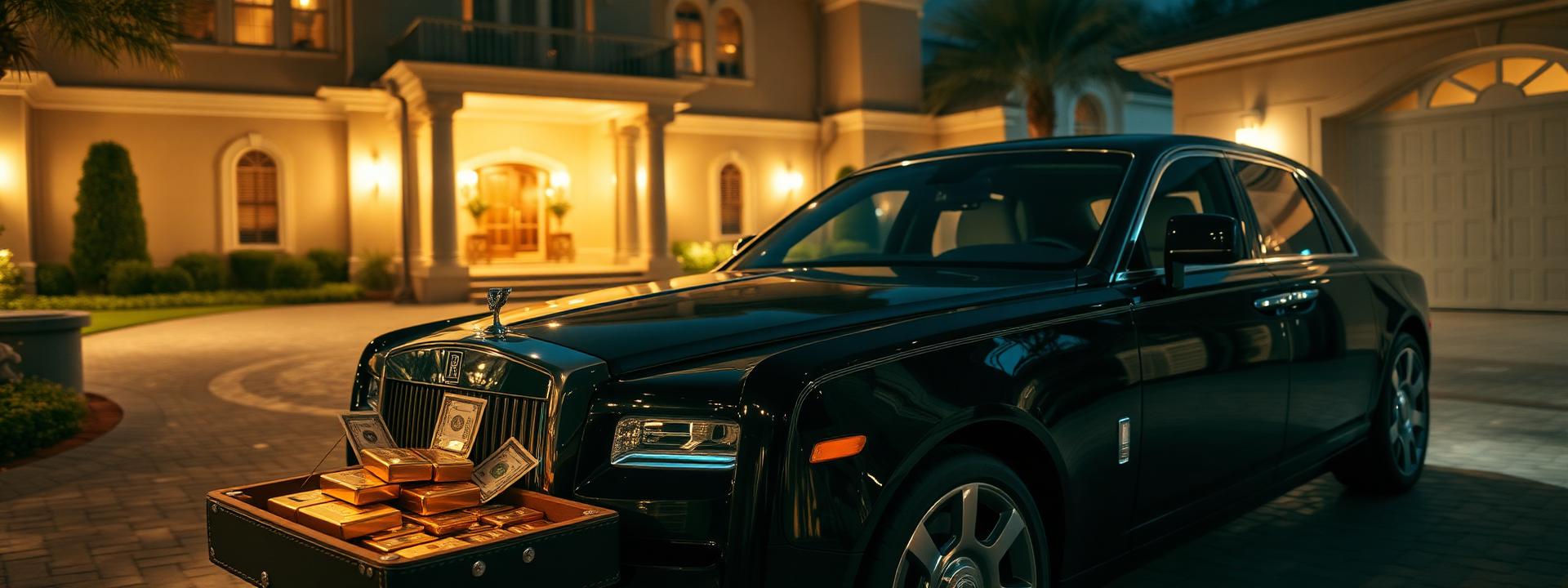 V108 — Rolls-Royce Phantom + mansion + briefcase of cash & gold — wealth banner wealth-banner-108 (Luxury) illustrating make money online with affiliate links. A visual guide to high value affiliate links that help creators earn passive income online through generous referral bounty payouts. Featured on the High Paying Links directory of highest paying affiliate programs, ClickBank digital product marketplace, ClickBank affiliate offers, and ShareASale merchant network offers. Perfect for influencer income streams, TikTok creator affiliate revenue, and YouTube description affiliate links looking to turn website clicks into cash. Explore fintech affiliate revenue share, AI tools affiliate program, and e-commerce affiliate storefront alongside classic ClickBank digital product marketplace inventory. Every listing is a the smart creator's affiliate toolkit focused on Make Money Online with www.HighPayingLinks.com.