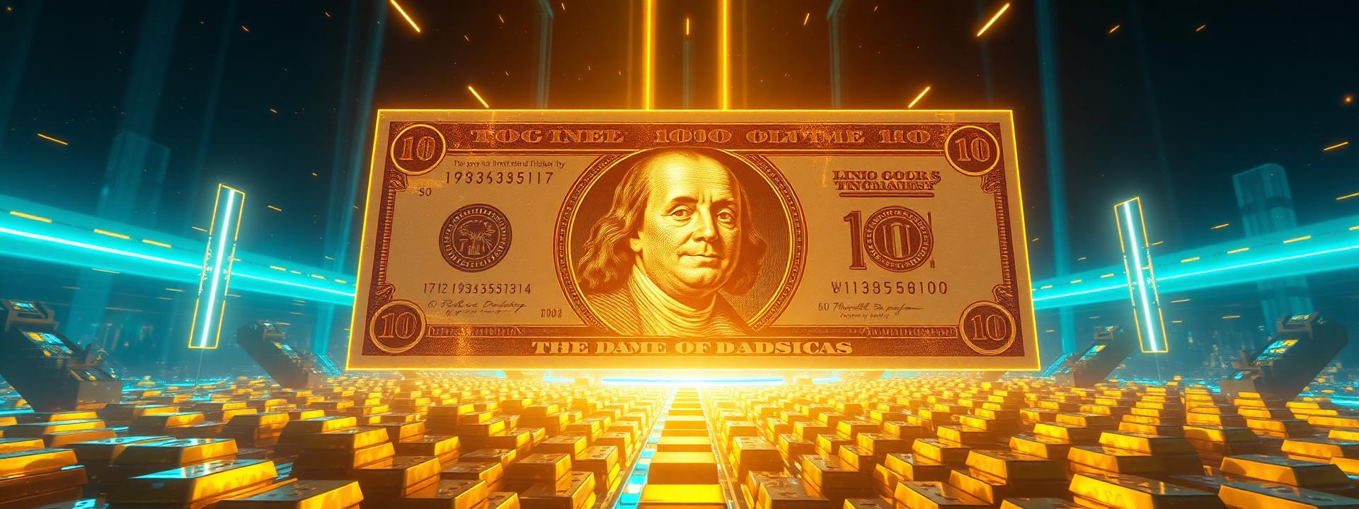 V112 — Giant glowing 3D $100 hologram over gold bar city — wealth banner wealth-banner-112 (Futuristic) illustrating make money online with affiliate links. A visual guide to best affiliate links on the web that help creators build a full time online income through recurring referral revenue share. Featured on the High Paying Links directory of top converting affiliate offers, ClickBank affiliate offers, ShareASale merchant network, and Impact.com partnerships network offers. Perfect for newsletter monetization strategy, podcast sponsor and affiliate income, and content creator monetization looking to earn recurring monthly commissions. Explore VPN partner program bounties, credit card affiliate CPA payouts, and insurance lead referral bonuses alongside classic ClickBank affiliate offers inventory. Every listing is a the ultimate affiliate link vault Make Money Online with www.HighPayingLinks.com.