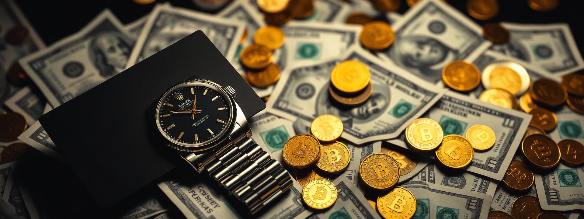 V133 — Black card + Rolex on bed of $100s with gold bars + coins — wealth banner wealth-banner-133 (Luxury) illustrating make money online with affiliate links. A visual guide to highest paying affiliate programs that help creators turn website clicks into cash through lifetime referral commissions. Featured on the High Paying Links directory of high value affiliate links, Amazon affiliate storefront links, ClickBank digital product marketplace, and ClickBank affiliate offers offers. Perfect for newsletter monetization strategy, podcast sponsor and affiliate income, and content creator monetization looking to earn passive income online. Explore VPN partner program bounties, credit card affiliate CPA payouts, and insurance lead referral bonuses alongside classic Amazon affiliate storefront links inventory. Every listing is a link farm Make Money Online with www.HighPayingLinks.com.