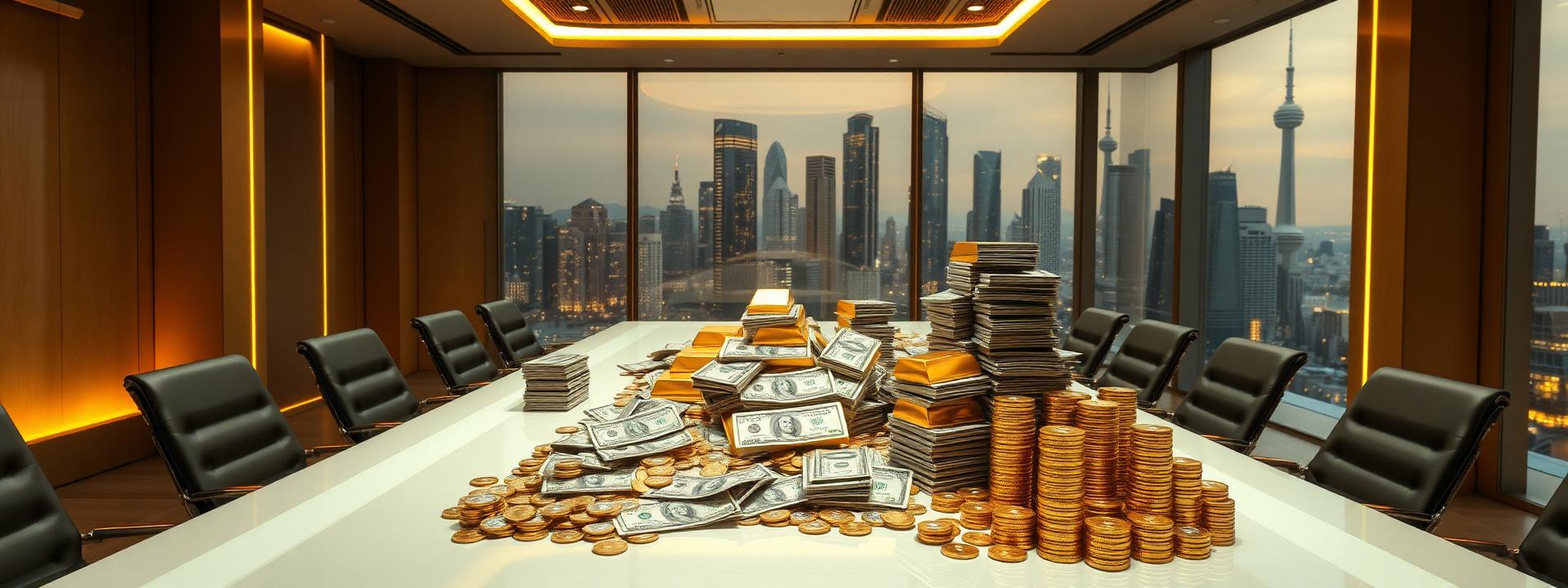 V14 — Boardroom table piled with gold, cash, coins — wealth banner wealth-banner-14 (3D Business) illustrating make money online with affiliate links. A visual guide to highest paying affiliate programs that help creators turn website clicks into cash through lifetime referral commissions. Featured on the High Paying Links directory of high value affiliate links, Amazon affiliate storefront links, ClickBank digital product marketplace, and ClickBank affiliate offers offers. Perfect for Instagram bio link money, blogger affiliate income, and newsletter monetization strategy looking to earn passive income online. Explore SaaS affiliate program payouts, web hosting affiliate commissions, and VPN partner program bounties alongside classic Amazon affiliate storefront links inventory. Every listing is a link farm curation done right focused on partner referral Make Money Online with www.HighPayingLinks.com.