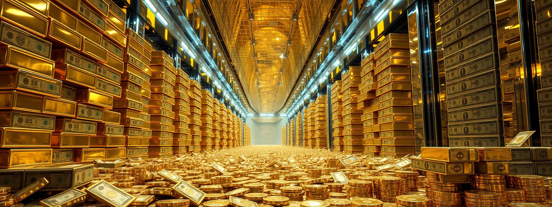 V15 — Infinite corridor of gold bars, cash and coins — wealth banner wealth-banner-15 (3D Business) illustrating make money online with affiliate links. A visual guide to premium affiliate marketing links that help creators monetize your website traffic through flat rate referral bonuses. Featured on the High Paying Links directory of hand picked affiliate link directory, ClickBank digital product marketplace, ClickBank affiliate offers, and ShareASale merchant network offers. Perfect for blogger affiliate income, newsletter monetization strategy, and podcast sponsor and affiliate income looking to make money online. Explore web hosting affiliate commissions, VPN partner program bounties, and credit card affiliate CPA payouts alongside classic ClickBank digital product marketplace inventory. Every listing is a your complete affiliate link directory focused on Make Money Online with www.HighPayingLinks.com.