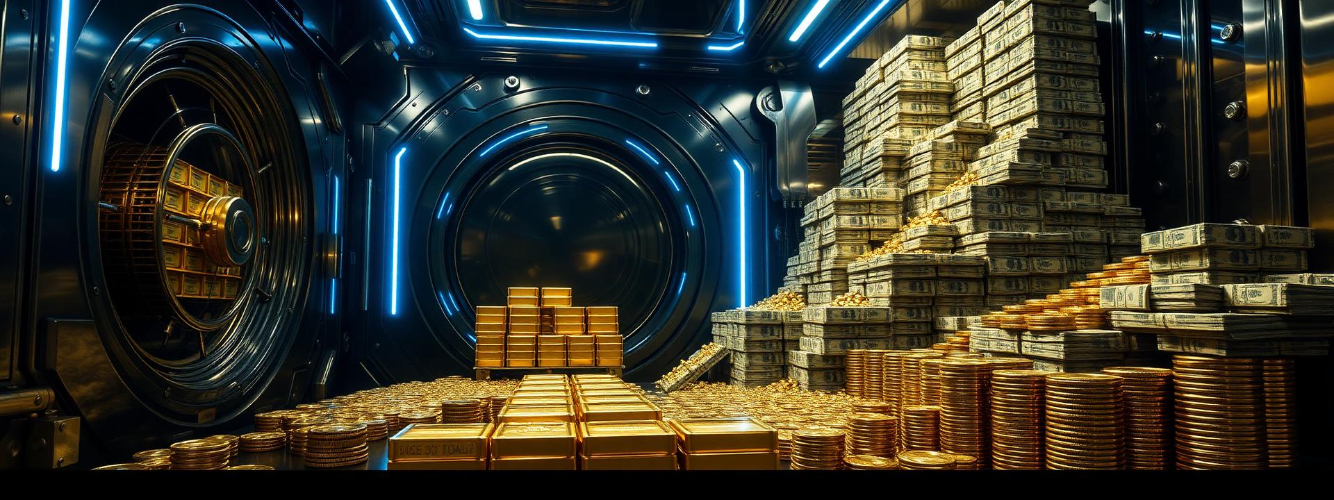 V19 — Dark chrome vault: pallets of gold + cash, blue LEDs — wealth banner wealth-banner-19 (3D Business) illustrating make money online with affiliate links. A visual guide to highest paying affiliate programs that help creators turn website clicks into cash through lifetime referral commissions. Featured on the High Paying Links directory of high value affiliate links, Rakuten Advertising affiliate deals, PartnerStack SaaS affiliate program, and Awin global affiliate marketplace offers. Perfect for content creator monetization, influencer income streams, and TikTok creator affiliate revenue looking to earn passive income online. Explore insurance lead referral bonuses, fintech affiliate revenue share, and AI tools affiliate program alongside classic Rakuten Advertising affiliate deals inventory. Every listing is a link farm curation done right Make Money Online with www.HighPayingLinks.com.