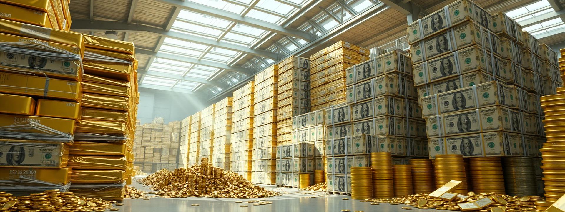 V45 — Warehouse pallets of gold bars + cash bricks — wealth banner wealth-banner-45 (3D Business) illustrating make money online with affiliate links. A visual guide to premium affiliate marketing links that help creators monetize your website traffic through flat rate referral bonuses. Featured on the High Paying Links directory of hand picked affiliate link directory, PartnerStack SaaS affiliate program, Awin global affiliate marketplace, and Amazon Associates program offers. Perfect for blogger affiliate income, newsletter monetization strategy, and podcast sponsor and affiliate income looking to make money online. Explore web hosting affiliate commissions, VPN partner program bounties, and credit card affiliate CPA payouts alongside classic PartnerStack SaaS affiliate program inventory. Every listing is a your complete affiliate link directory focused Make Money Online with www.HighPayingLinks.com.