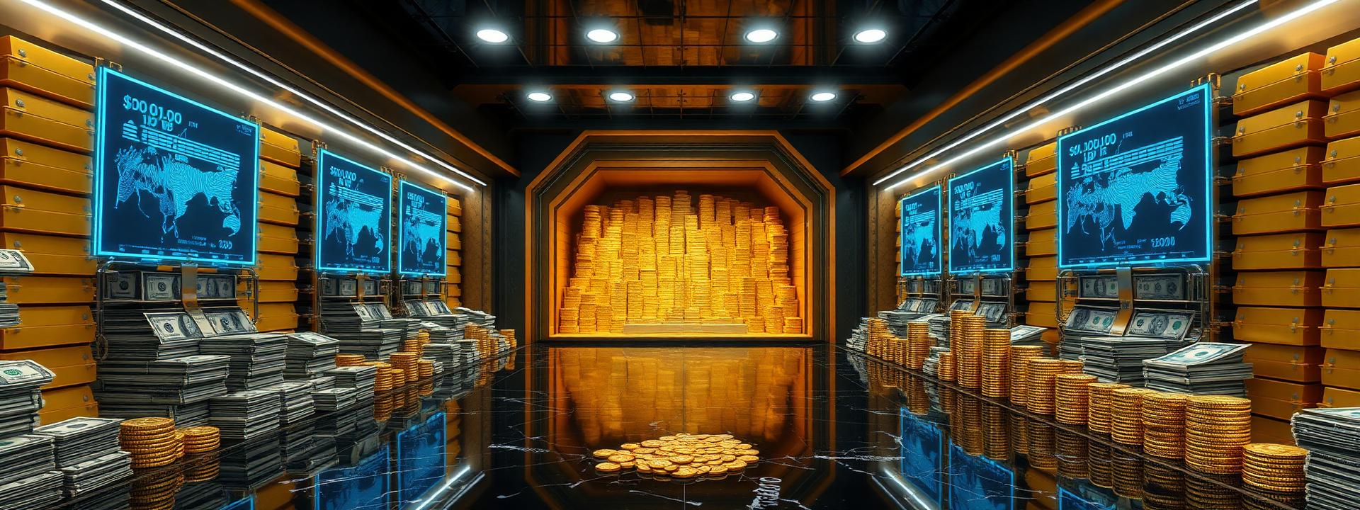 V52 — Futuristic vault: symmetrical gold rows, cash, coins, blue holograms — wealth banner wealth-banner-52 (3D Business) illustrating make money online with affiliate links. A visual guide to best affiliate links on the web that help creators build a full time online income through recurring referral revenue share. Featured on the High Paying Links directory of top converting affiliate offers, ClickBank affiliate offers, ShareASale merchant network, and Impact.com partnerships network offers. Perfect for newsletter monetization strategy, podcast sponsor and affiliate income, and content creator monetization looking to earn recurring monthly commissions. Explore VPN partner program bounties, credit card affiliate CPA payouts, and insurance lead referral bonuses alongside classic ClickBank affiliate offers inventory. Every listing is a the ultimate affiliate link Make Money Online with www.HighPayingLinks.com.