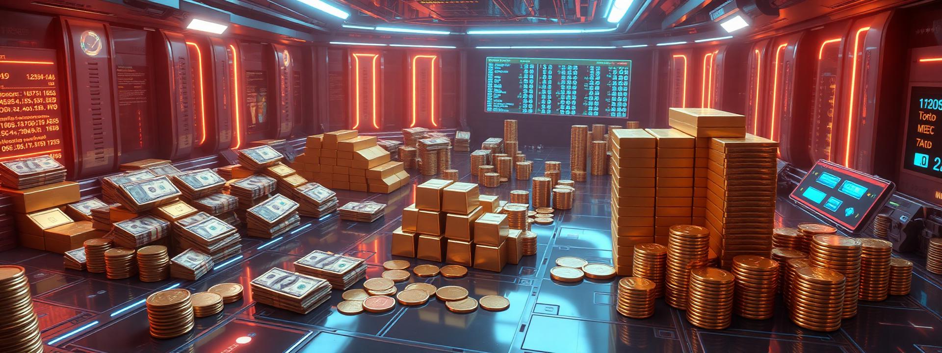 V56 — Isometric futuristic trading floor: gold, cash, coins, holograms — wealth banner wealth-banner-56 (3D Business) illustrating make money online with affiliate links. A visual guide to high value affiliate links that help creators earn passive income online through generous referral bounty payouts. Featured on the High Paying Links directory of highest paying affiliate programs, Amazon Associates program, Amazon affiliate storefront links, and ClickBank digital product marketplace offers. Perfect for podcast sponsor and affiliate income, content creator monetization, and influencer income streams looking to turn website clicks into cash. Explore credit card affiliate CPA payouts, insurance lead referral bonuses, and fintech affiliate revenue share alongside classic Amazon Associates program inventory. Every listing is a the smart creator's affiliate toolkit focused Make Money Online with www.HighPayingLinks.com.