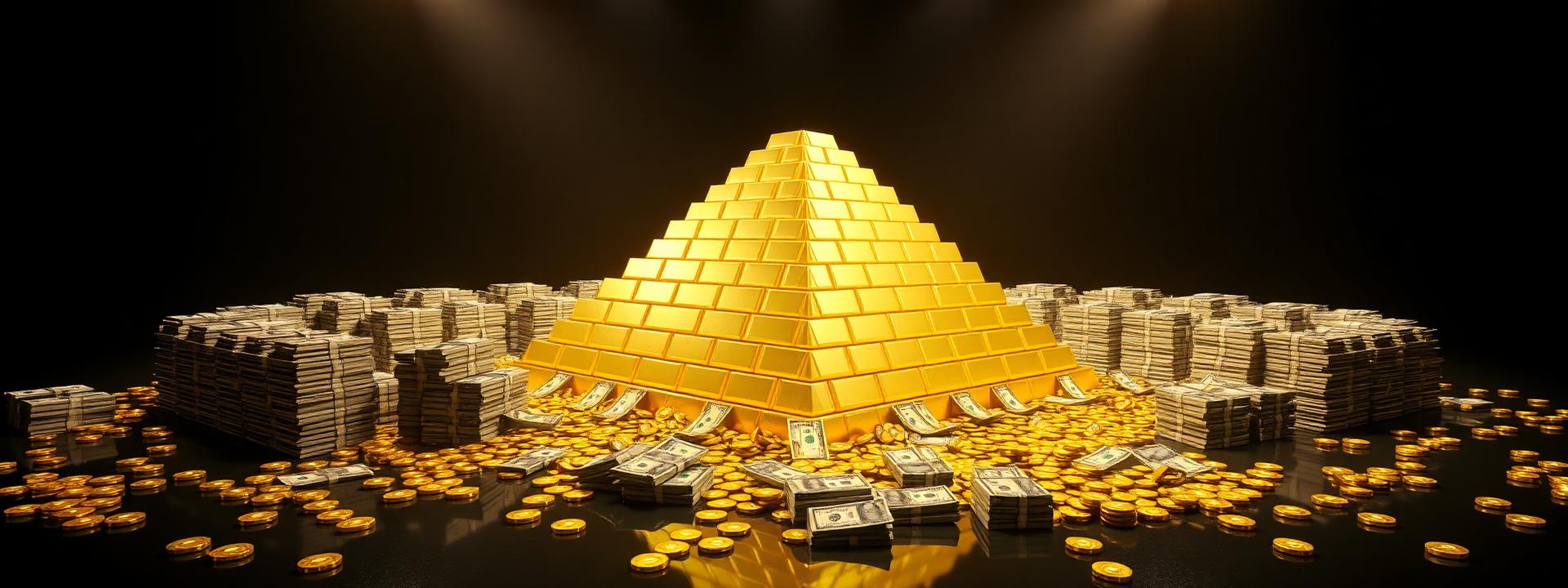 V59 — Giant gold pyramid with cash stacks and cascading coins — wealth banner wealth-banner-59 (3D Business) illustrating make money online with affiliate links. A visual guide to premium affiliate marketing links that help creators monetize your website traffic through flat rate referral bonuses. Featured on the High Paying Links directory of hand picked affiliate link directory, ClickBank digital product marketplace, ClickBank affiliate offers, and ShareASale merchant network offers. Perfect for influencer income streams, TikTok creator affiliate revenue, and YouTube description affiliate links looking to make money online. Explore fintech affiliate revenue share, AI tools affiliate program, and e-commerce affiliate storefront alongside classic ClickBank digital product marketplace inventory. Every listing is a your complete affiliate link directory focused on referral Make Money Online with www.HighPayingLinks.com.