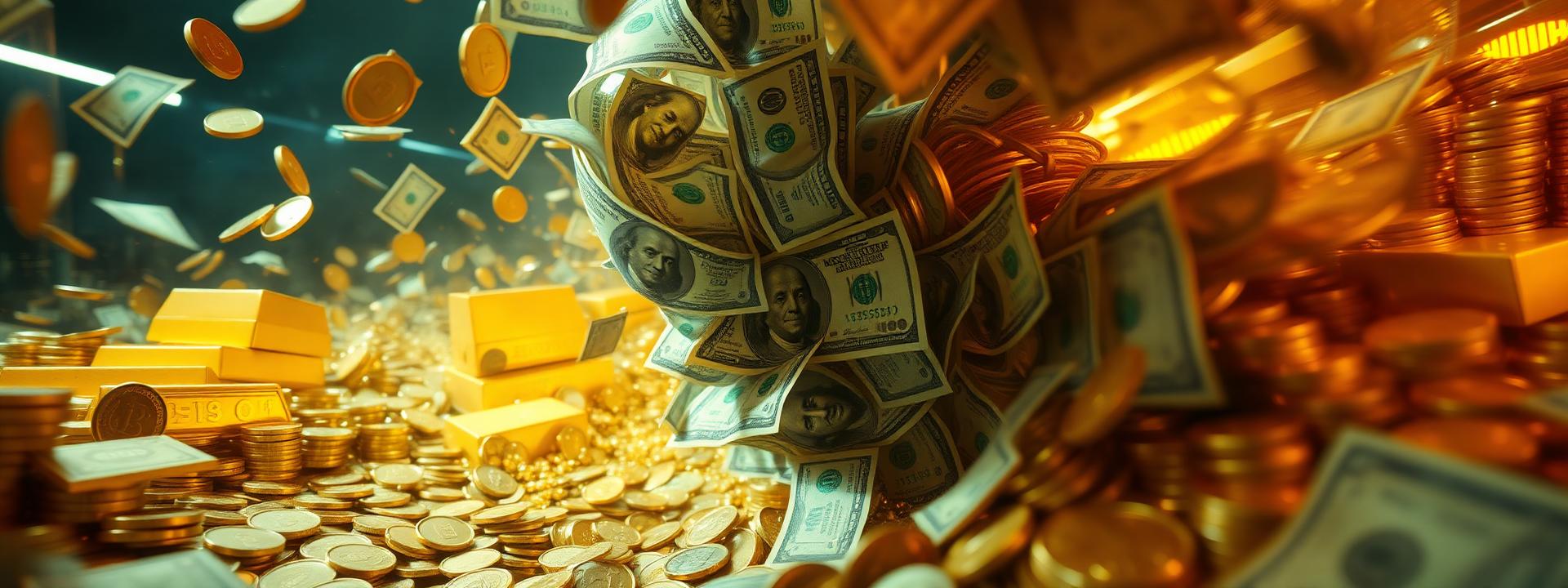 V63 — Tornado of $100 bills swirling around gold bars and coins — wealth banner wealth-banner-63 (Cinematic) illustrating make money online with affiliate links. A visual guide to highest paying affiliate programs that help creators turn website clicks into cash through lifetime referral commissions. Featured on the High Paying Links directory of high value affiliate links, Rakuten Advertising affiliate deals, PartnerStack SaaS affiliate program, and Awin global affiliate marketplace offers. Perfect for Instagram bio link money, blogger affiliate income, and newsletter monetization strategy looking to earn passive income online. Explore SaaS affiliate program payouts, web hosting affiliate commissions, and VPN partner program bounties alongside classic Rakuten Advertising affiliate deals inventory. Every listing is a link farm curation done right focused Make Money Online with www.HighPayingLinks.com.