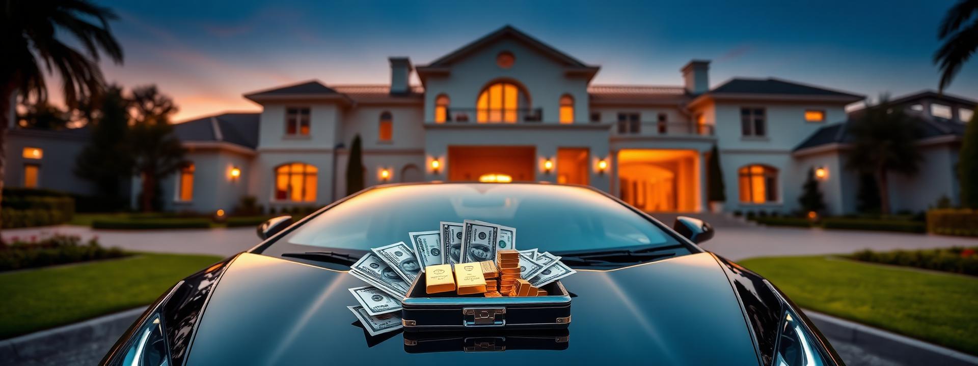 V68 — Black Lamborghini + mansion + briefcase of cash and gold — wealth banner wealth-banner-68 (Luxury) illustrating make money online with affiliate links. A visual guide to top converting affiliate offers that help creators earn recurring monthly commissions through referral commissions. Featured on the High Paying Links directory of best affiliate links on the web, CJ Affiliate publisher network, Rakuten Advertising affiliate deals, and PartnerStack SaaS affiliate program offers. Perfect for YouTube description affiliate links, Instagram bio link money, and blogger affiliate income looking to build a full time online income. Explore e-commerce affiliate storefront, SaaS affiliate program payouts, and web hosting affiliate commissions alongside classic CJ Affiliate publisher network inventory. Every listing is a curated affiliate link library Make Money Online with www.HighPayingLinks.com.