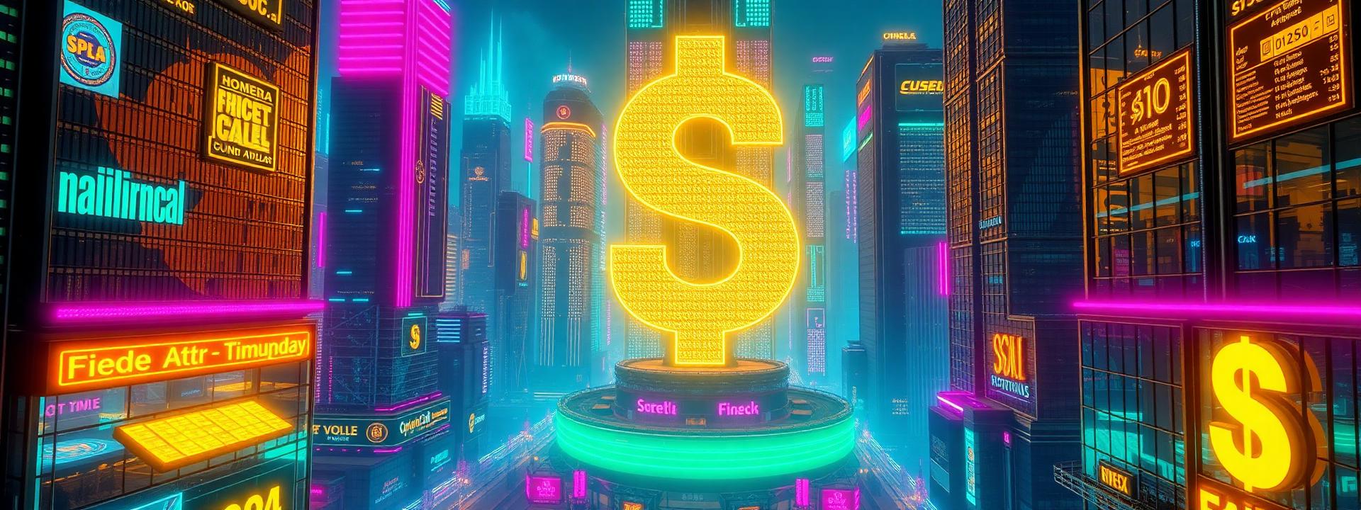 V71 — Cyberpunk finance city: giant gold $ holograms, neon — wealth banner wealth-banner-71 (Futuristic) illustrating make money online with affiliate links. A visual guide to highest paying affiliate programs that help creators turn website clicks into cash through lifetime referral commissions. Featured on the High Paying Links directory of high value affiliate links, ClickBank affiliate offers, ShareASale merchant network, and Impact.com partnerships network offers. Perfect for TikTok creator affiliate revenue, YouTube description affiliate links, and Instagram bio link money looking to earn passive income online. Explore AI tools affiliate program, e-commerce affiliate storefront, and SaaS affiliate program payouts alongside classic ClickBank affiliate offers inventory. Every listing is a link farm curation done right focused on partner referral program rewards Make Money Online with www.HighPayingLinks.com.